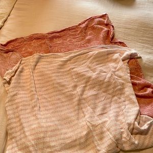 Two aden+anais Muslin Swaddle Blankets